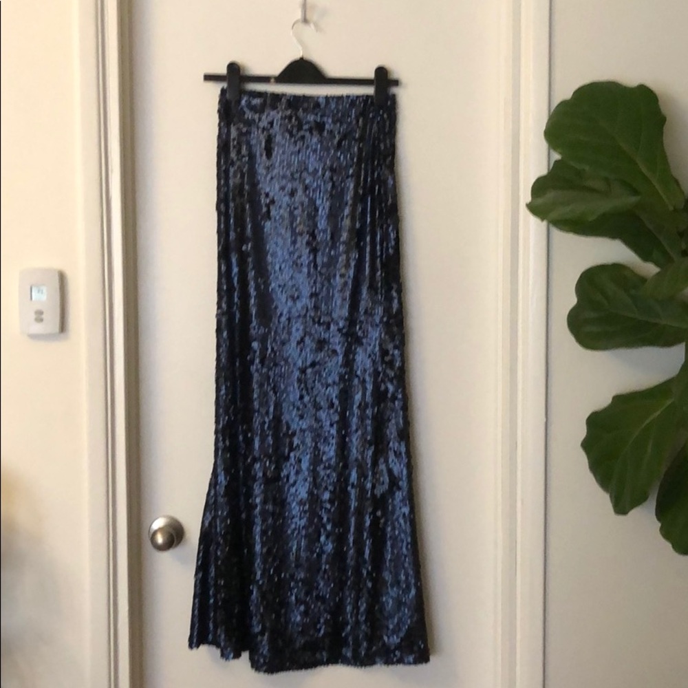 Blue Sequin Maxi